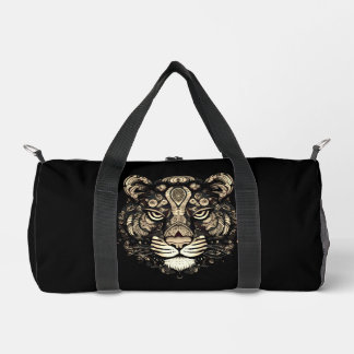 Golden Tiger Head  Duffle Bag