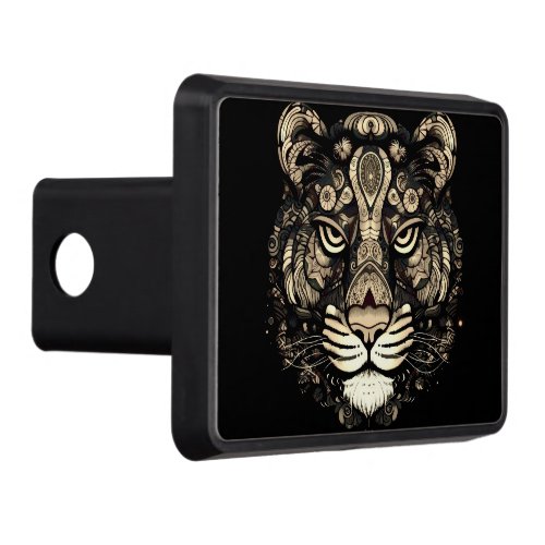 Golden Tiger Head  Hitch Cover