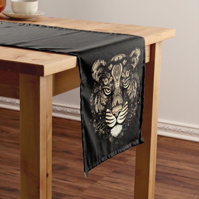 Golden Tiger Head  Long Table Runner (In Situ)