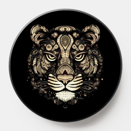 Golden Tiger Head  PopSocket