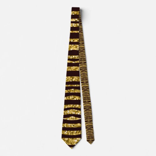 golden tiger print tiger skin pattern tiger fur neck tie