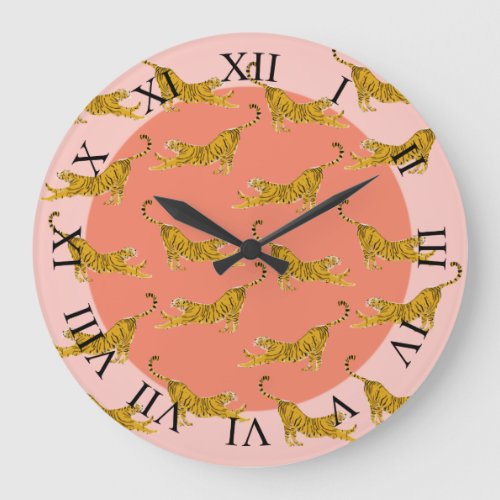 Golden Tigers custom Large Clock