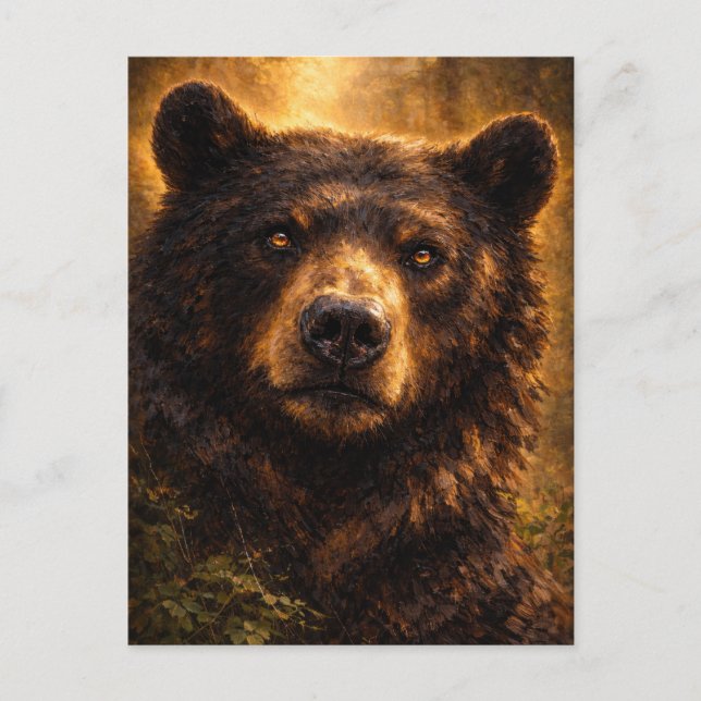 Golden Timber | Bear Wildlife Art | Postcard (Front)