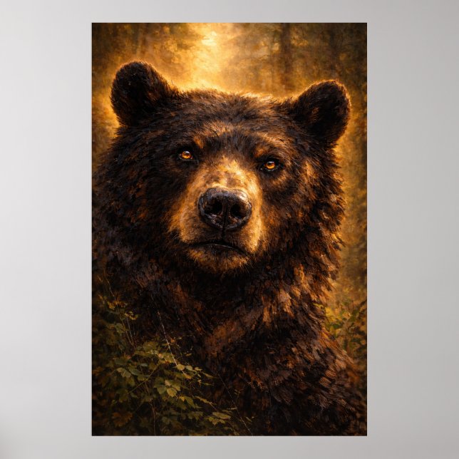 Golden Timber | Bear Wildlife Art | Poster (Front)