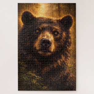 Golden Timber Bear Wildlife Art Puzzle