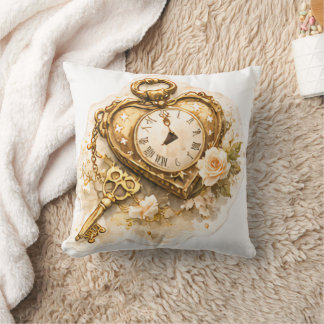 Golden Time Fairytale Throw Pillow