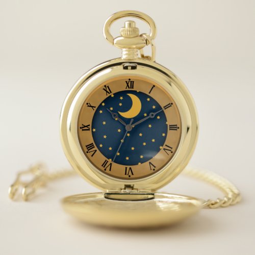 Golden Time Starry Sky Pocket Watch