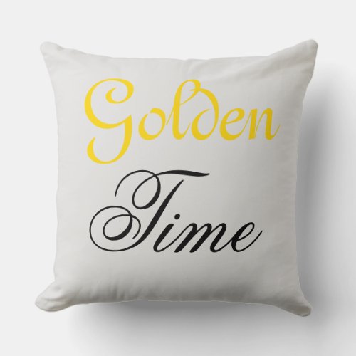 Golden Time Throw Pillow