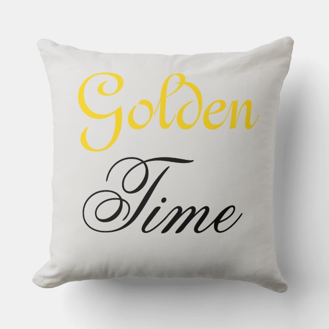 Golden Time Throw Pillow (Front)