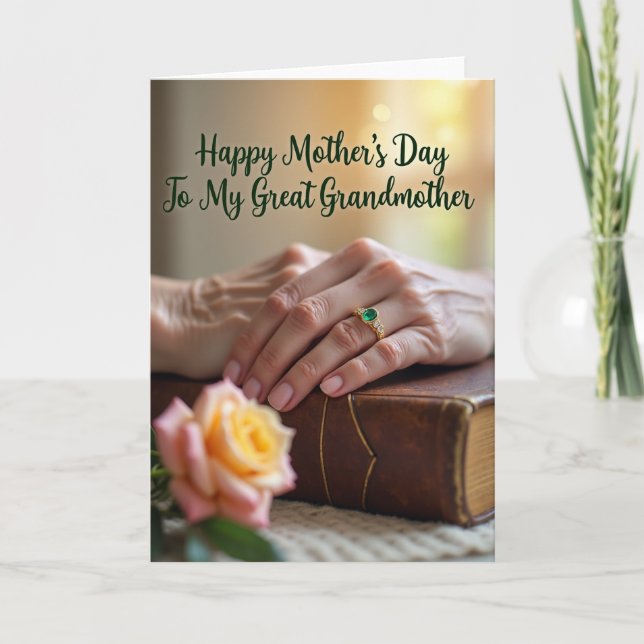 Golden Tome Mothers Day Card (Front)