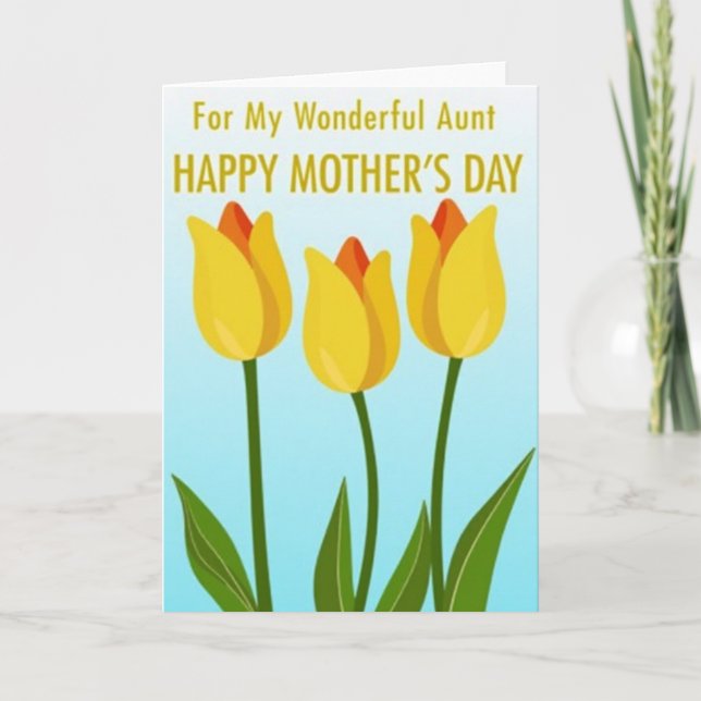 Golden Tone Mothers Day Card (Front)