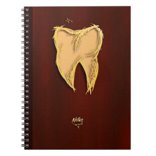 Golden Tooth Dentist Dental Assistant Elegant Gift Notebook