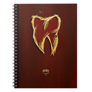 Golden Tooth Dentist Dental Assistant Elegant Gift Notebook