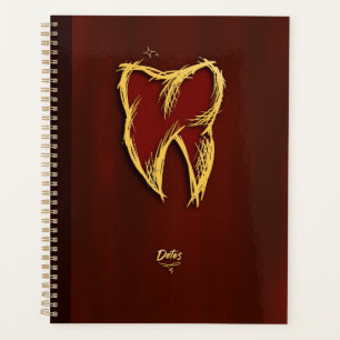 Golden Tooth Dentist Dental Assistant Elegant Gift Planner