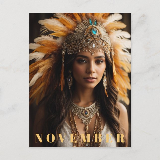 *~* Golden Topaz AP53 NOVEMBER Birthstone Citrine Postcard (Front)