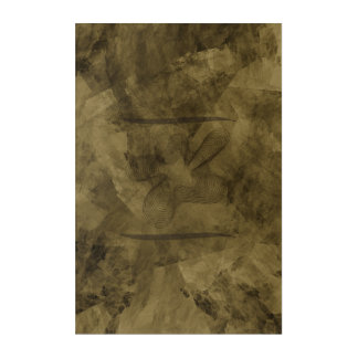 Golden Topography Elegance Acrylic Wall Art