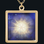*~* Golden Totem - Sacred Geometry Eye Light Rays Gold Plated Necklace<br><div class="desc">Square Gold Plate lovely powerful JEWELRY WITH INTENTION (R) - Energetically Enhanced Jewelry. Sacred Geometry Triangle Mandala & 3rd Eye plus beams of light and energy. As a professional distance spiritual energy healer since 2001, I have learned, developed and utilized the power of energy healing intention. All my JEWELRY WITH...</div>