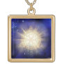 *~* Golden Totem - Sacred Geometry Eye Light Rays Gold Plated Necklace