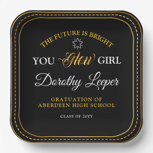 Golden touch Brighten your future. Paper Plates (Front)