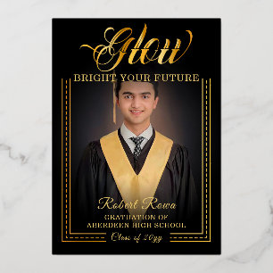 Golden touch Glow your future Foil Invitation