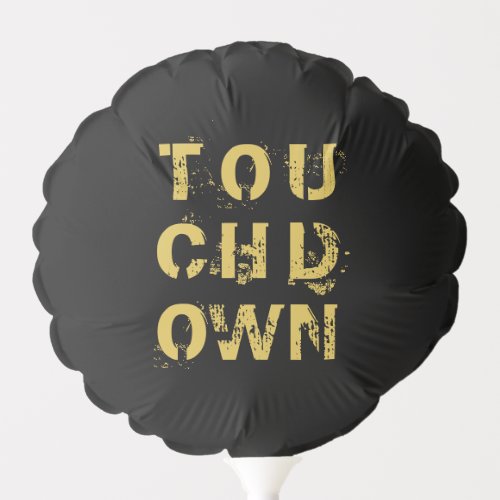 Golden Touchdown Football Typography Balloon