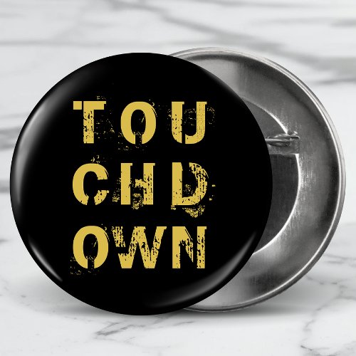 Golden Touchdown Football Typography Button