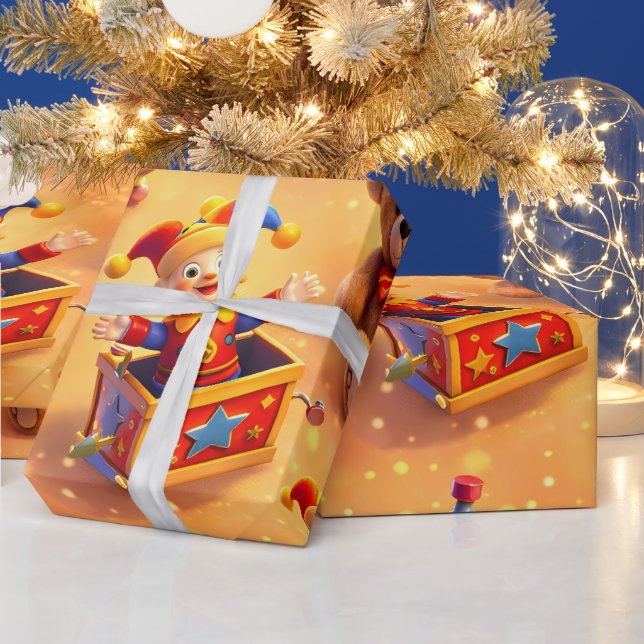 Golden toy box premium wrapping paper (Holidays)
