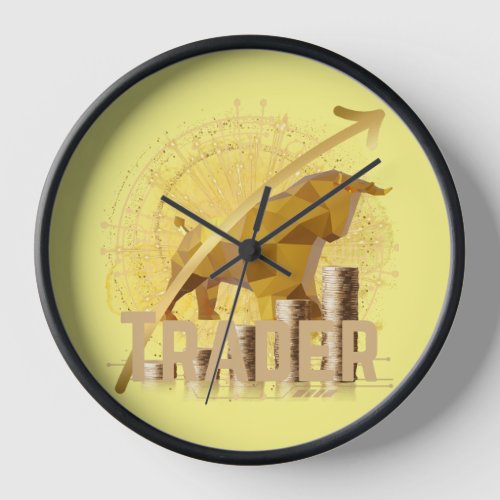 Golden Trader Clock