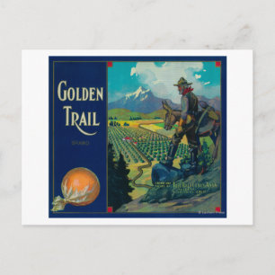 Golden Trail Orange Label #2Success, CA Postcard