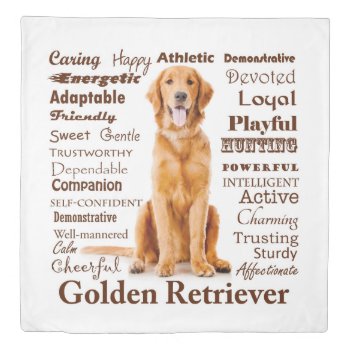 Golden Traits Duvet Cover by ForLoveofDogs at Zazzle