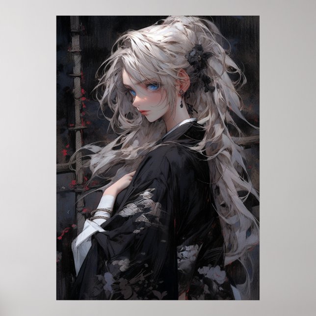 Golden Tranquility: Beauty of the East Anime Poster (Front)