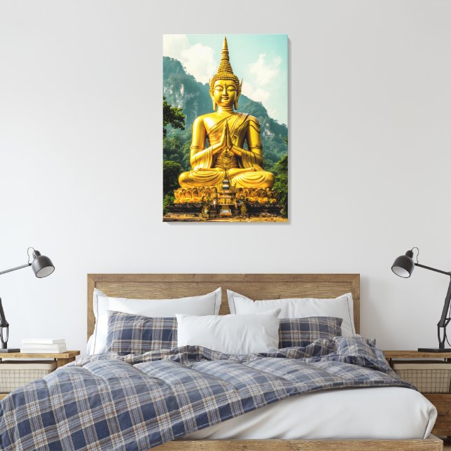 Golden Tranquility Canvas Print (Insitu(Bedroom))