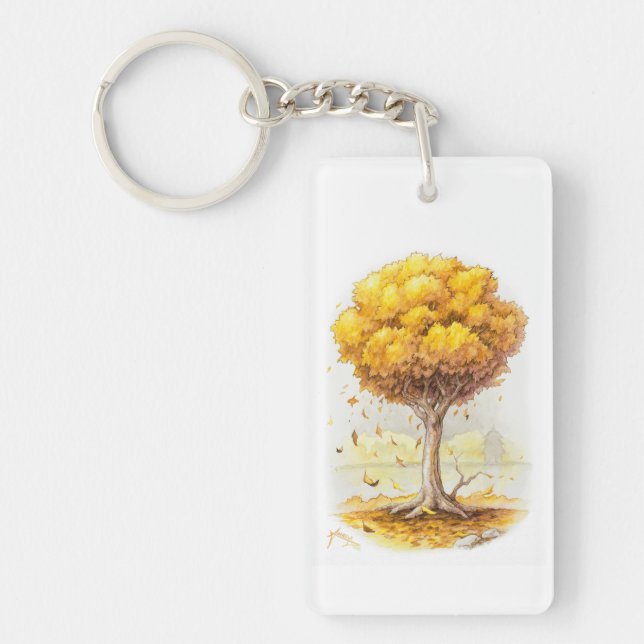 Golden Tranquility Keychain (Front)