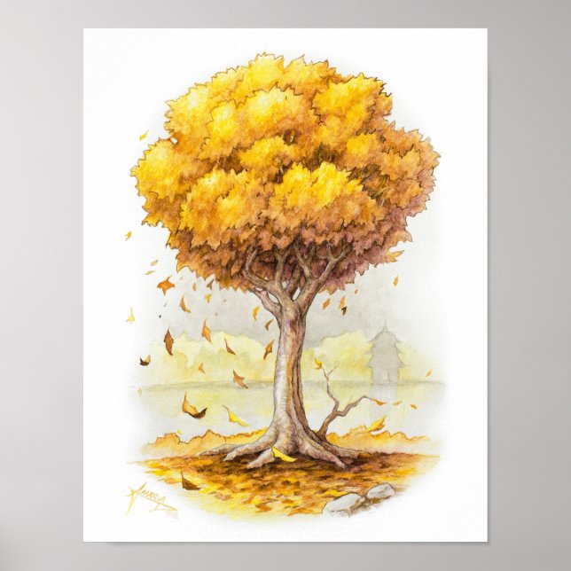 Golden Tranquility Poster (Front)
