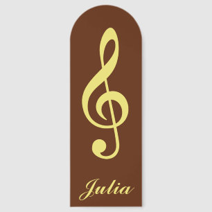 Golden Treble Clef Bookmarks