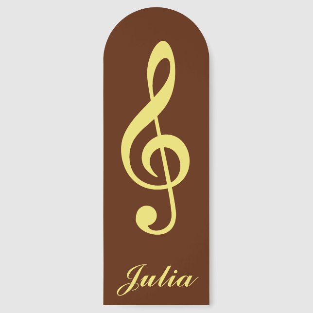 Golden Treble Clef Bookmarks (Front)