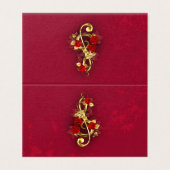 Golden Treble Clef with Rose Flowers (Outside Unfolded)