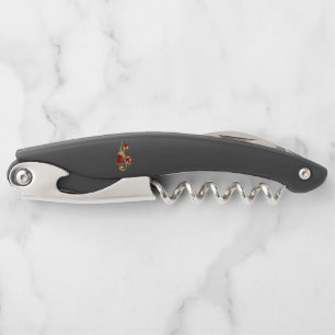 Golden Treble Clef with Rose Flowers Waiter's Corkscrew