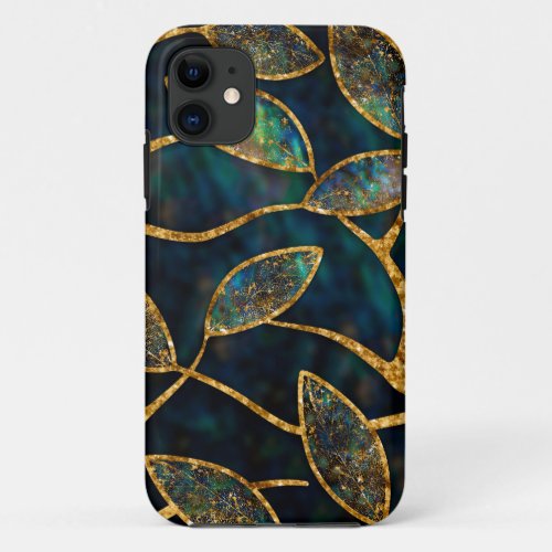 Golden Tree Branch _ Abalone Shell iPhone 11 Case