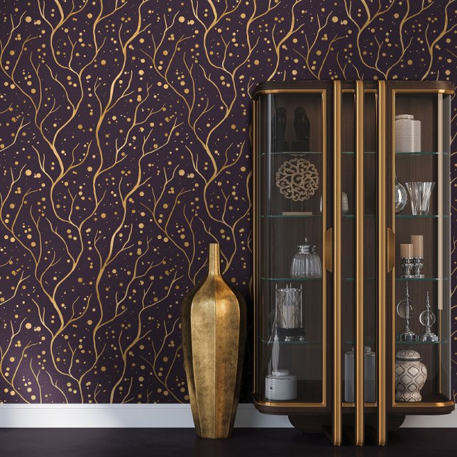 Golden Tree Branches - change background color Wallpaper (Creator Uploaded)