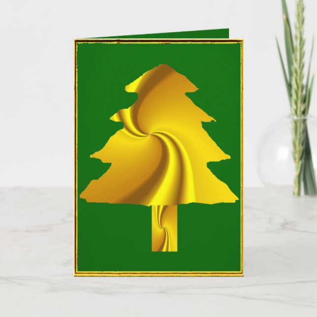 Golden Tree Christmas Card (Front)