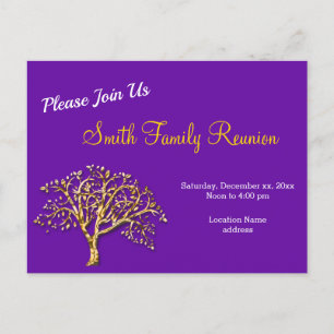 Golden Tree Family Reunion Postcard