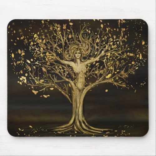 Golden Tree Goddess Mouse Pad
