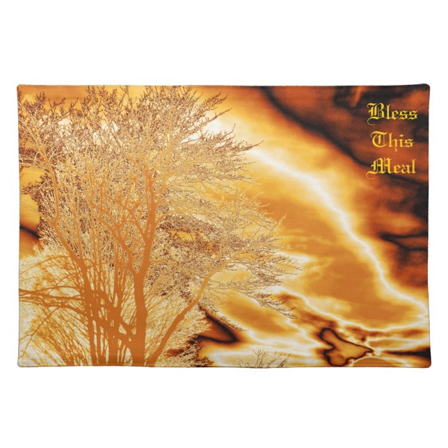 Golden Tree N Clouds Placemat (Front)
