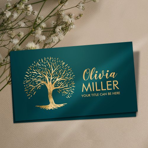 Golden Tree of life  Business Card