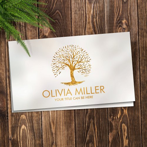 Golden Tree of life  Business Card