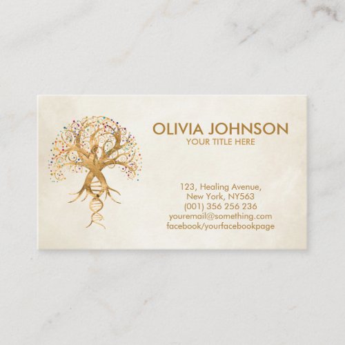 Golden Tree of Life _ Evolution DNA Business Card