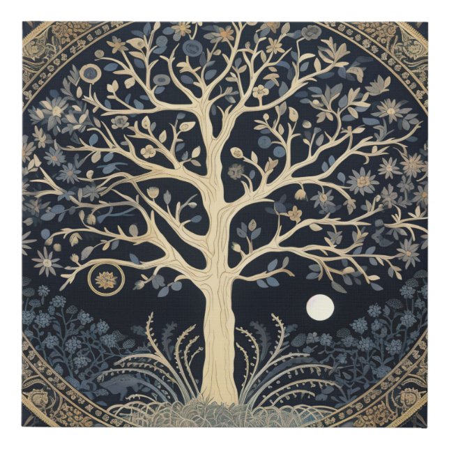 Golden Tree of Life Faux Canvas Print (Front)
