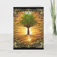 Golden Tree of Life Graphic Arts Card
