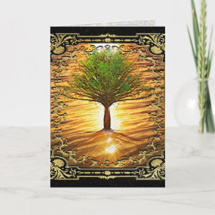 Golden Tree of Life Graphic Arts Card